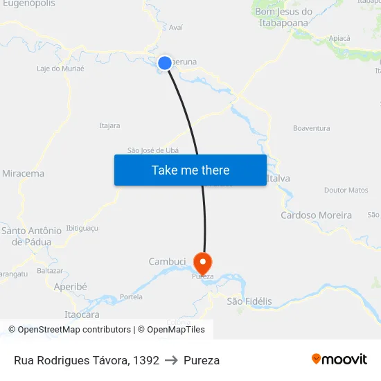 Rua Rodrigues Távora, 1392 to Pureza map