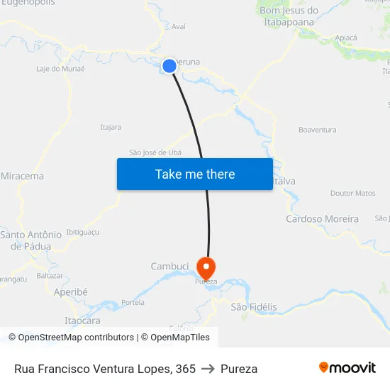 Rua Francisco Ventura Lopes, 365 to Pureza map