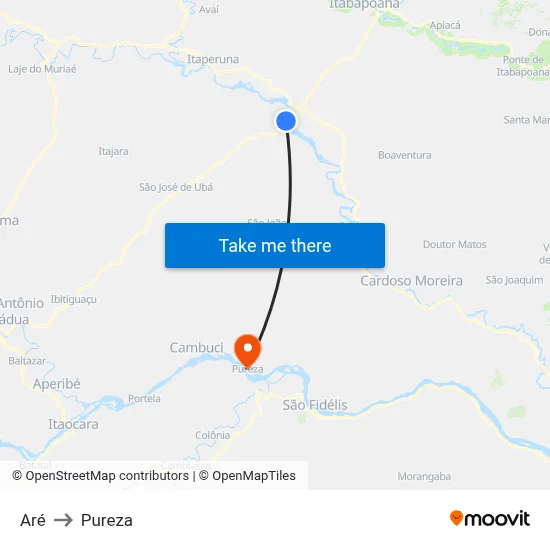 Aré to Pureza map
