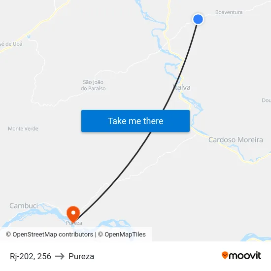 Rj-202, 256 to Pureza map