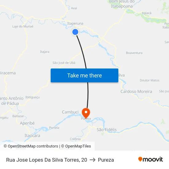 Rua Jose Lopes Da Silva Torres, 20 to Pureza map