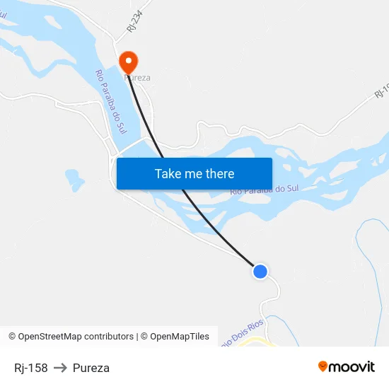 Rj-158 to Pureza map