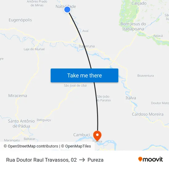Rua Doutor Raul Travassos, 02 to Pureza map
