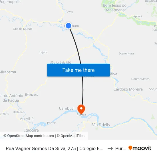 Rua Vagner Gomes Da Silva, 275 | Colégio Estadual Lions Clube to Pureza map