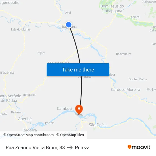 Rua Zearino Viêira Brum, 38 to Pureza map