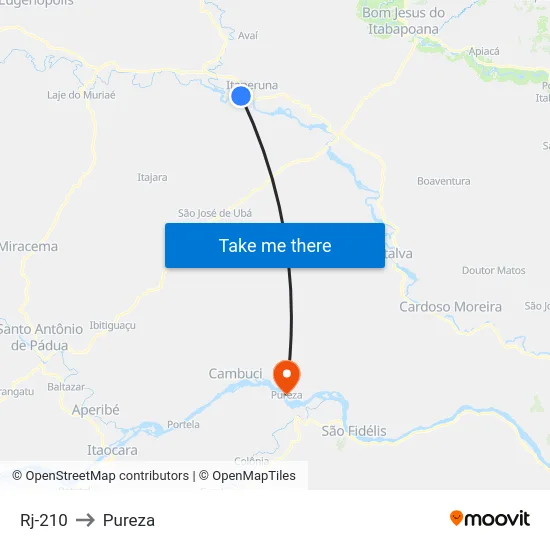 Rj-210 to Pureza map