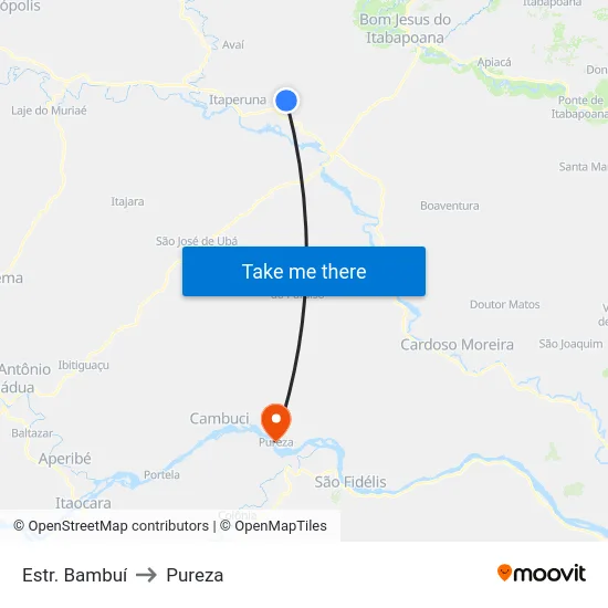 Estr. Bambuí to Pureza map