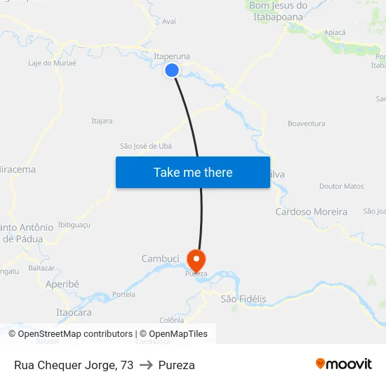 Rua Chequer Jorge, 73 to Pureza map