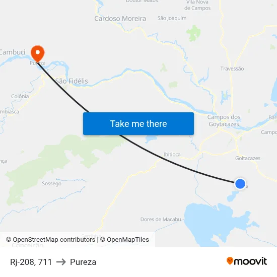 Rj-208, 711 to Pureza map