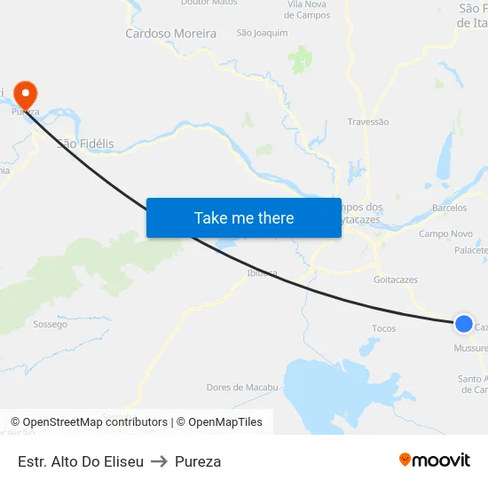 Estr. Alto Do Eliseu to Pureza map