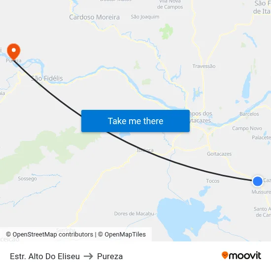 Estr. Alto Do Eliseu to Pureza map