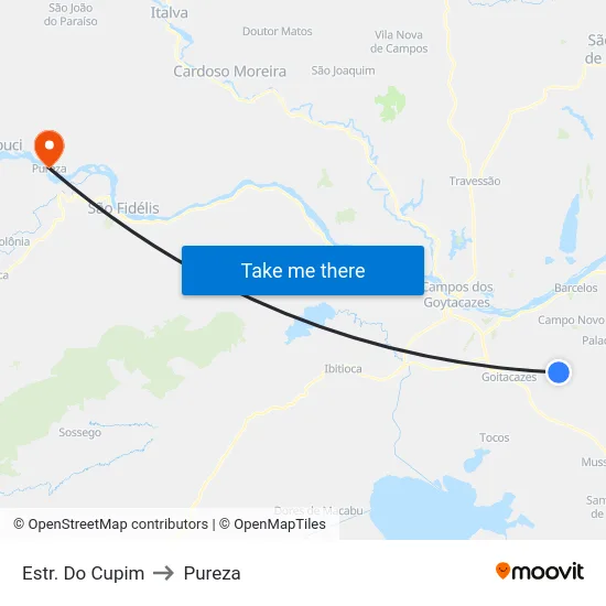 Estr. Do Cupim to Pureza map