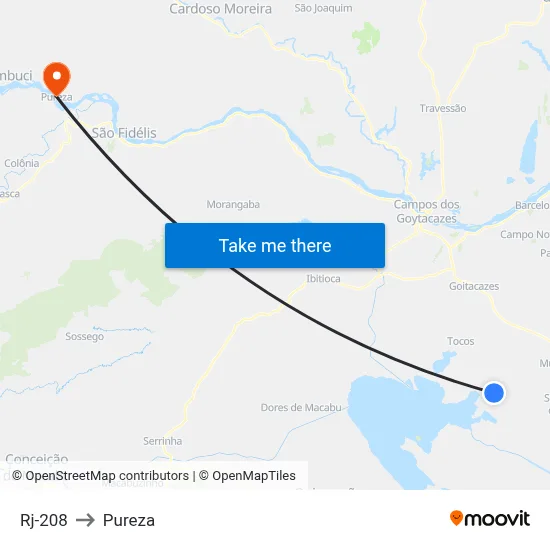 Rj-208 to Pureza map