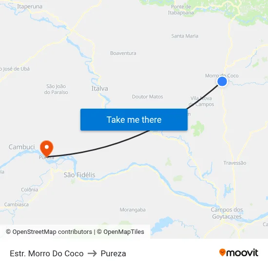 Estr. Morro Do Coco to Pureza map