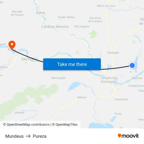 Mundeus to Pureza map