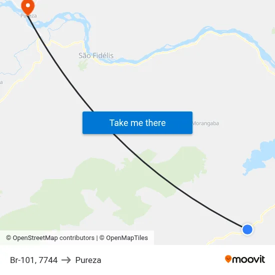 Br-101, 7744 to Pureza map