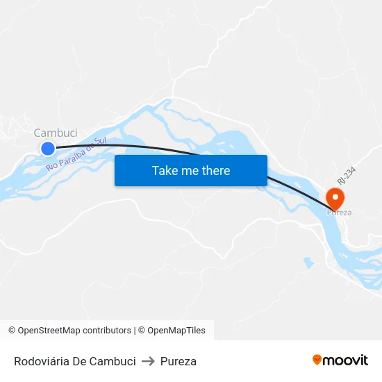 Rodoviária De Cambuci to Pureza map