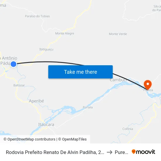 Rodovia Prefeito Renato De Alvin Padilha, 2446 to Pureza map