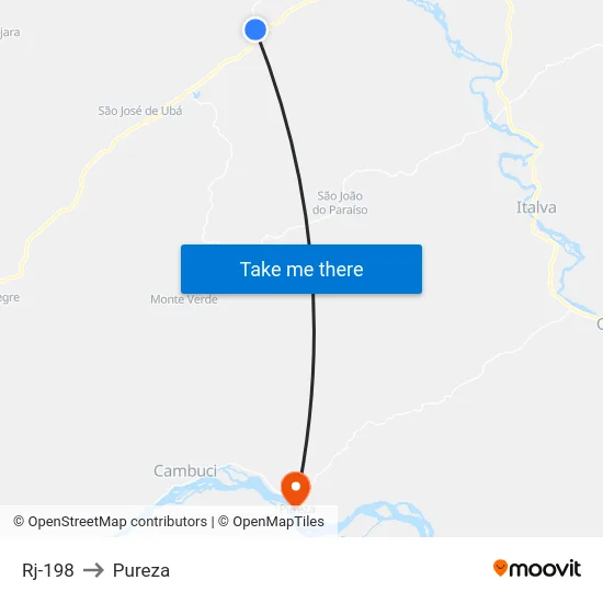 Rj-198 to Pureza map
