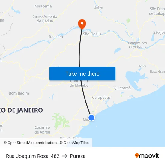 Rua Joaquim Rosa, 482 to Pureza map