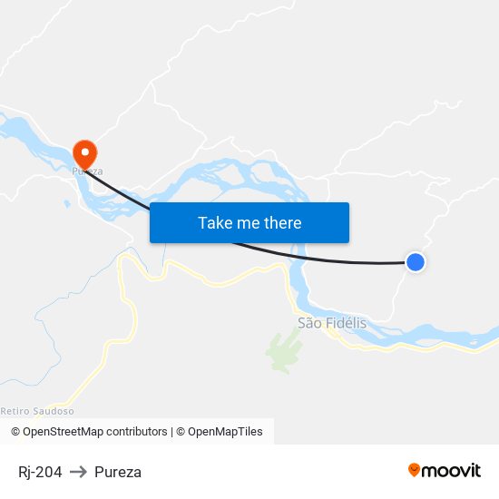 Rj-204 to Pureza map