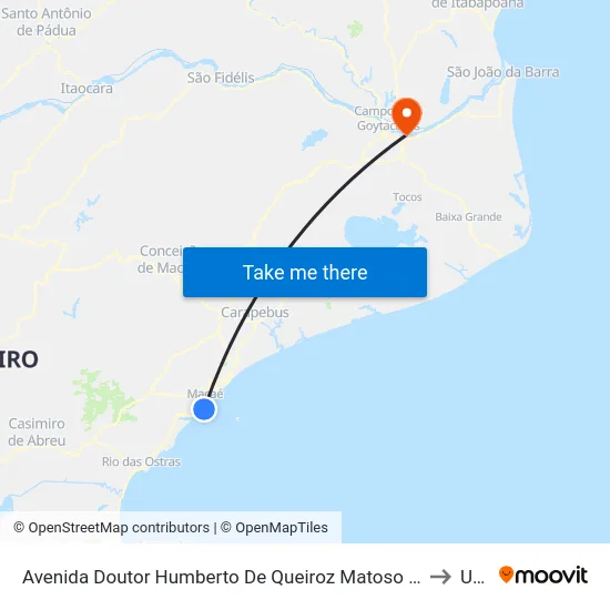 Avenida Doutor Humberto De Queiroz Matoso Próximo Ao 523 to Uenf map