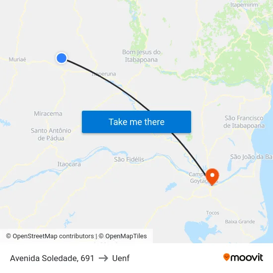 Avenida Soledade, 691 to Uenf map
