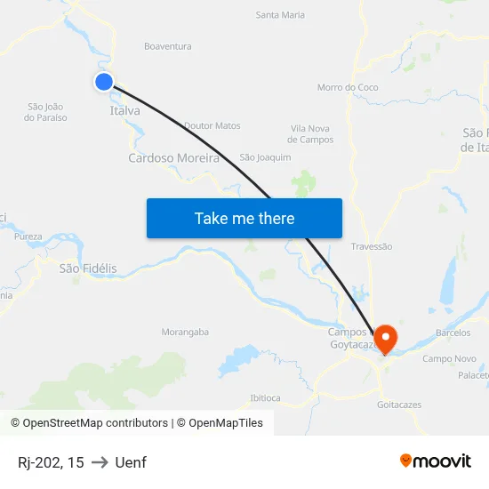 Rj-202, 15 to Uenf map