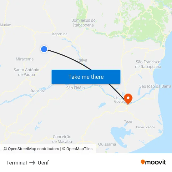 Terminal to Uenf map