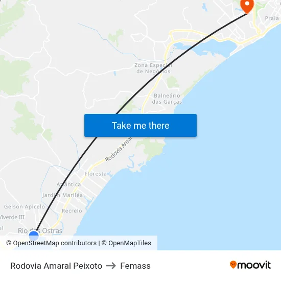 Rodovia Amaral Peixoto to Femass map