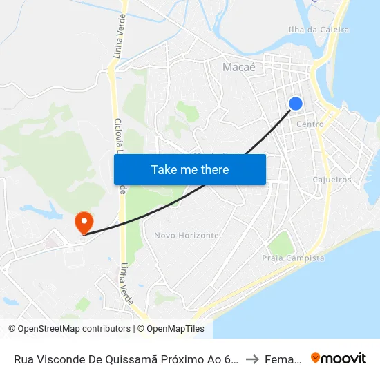 Rua Visconde De Quissamã Próximo Ao 643 to Femass map