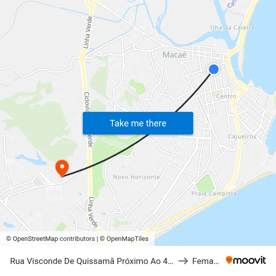 Rua Visconde De Quissamã Próximo Ao 487 to Femass map