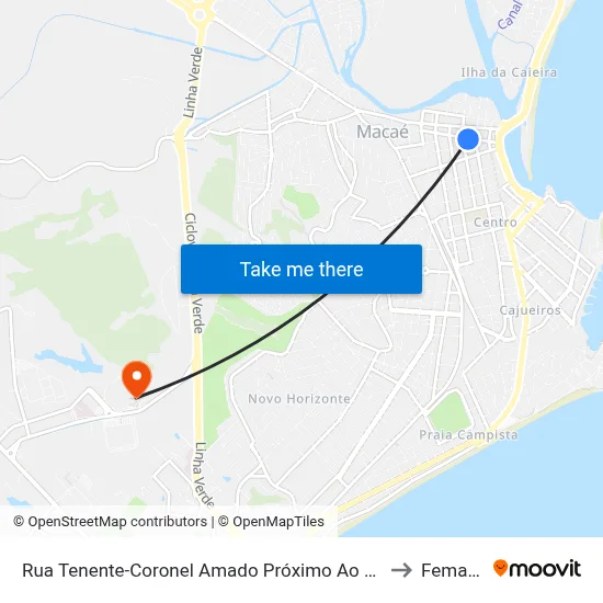 Rua Tenente-Coronel Amado Próximo Ao 203 to Femass map