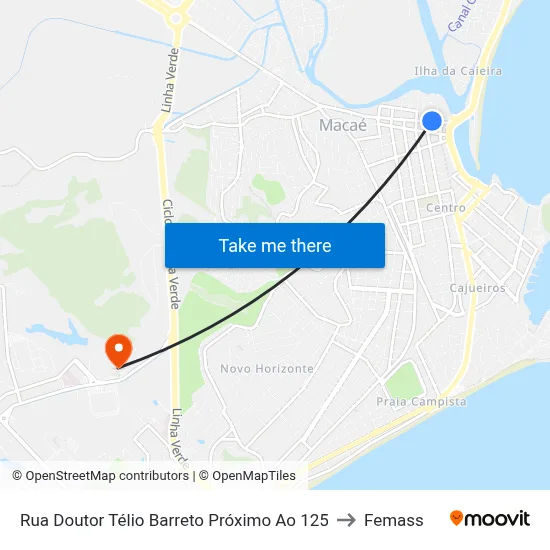 Rua Doutor Télio Barreto Próximo Ao 125 to Femass map