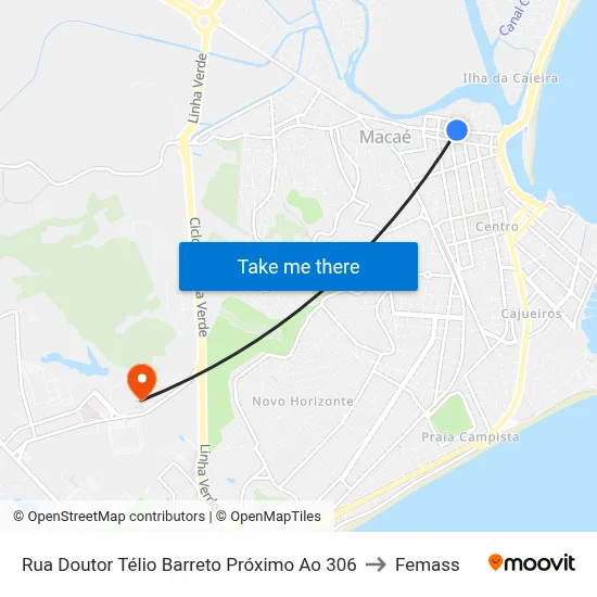 Rua Doutor Télio Barreto Próximo Ao 306 to Femass map