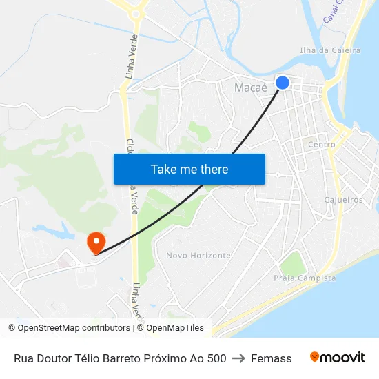 Rua Doutor Télio Barreto Próximo Ao 500 to Femass map