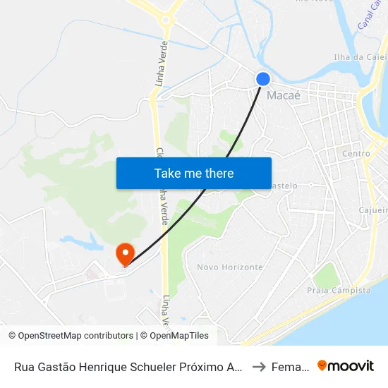 Rua Gastão Henrique Schueler Próximo Ao 10 to Femass map