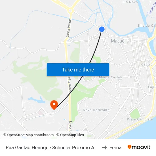 Rua Gastão Henrique Schueler Próximo Ao 310 to Femass map