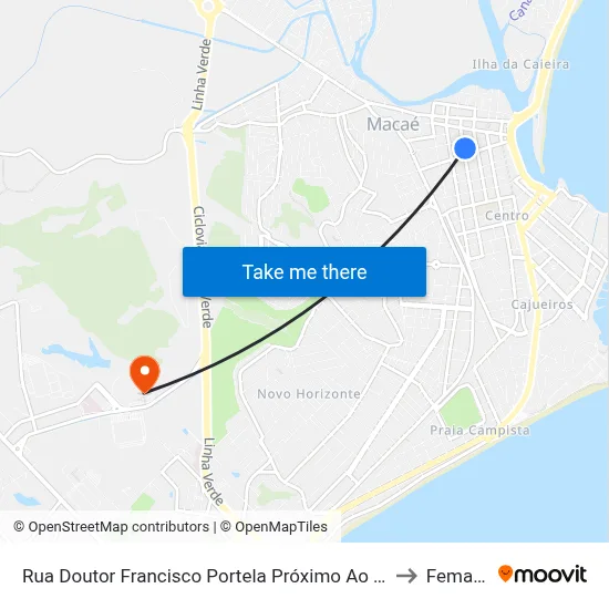 Rua Doutor Francisco Portela Próximo Ao 239 to Femass map