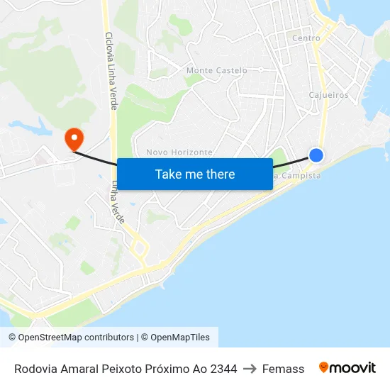 Rodovia Amaral Peixoto Próximo Ao 2344 to Femass map