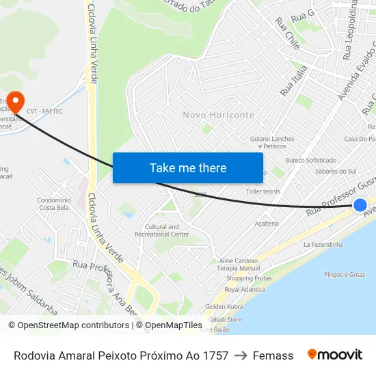 Rodovia Amaral Peixoto Próximo Ao 1757 to Femass map