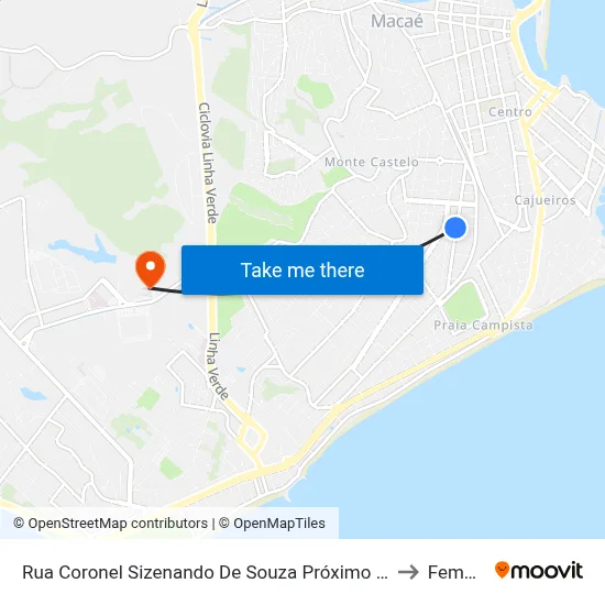 Rua Coronel Sizenando De Souza Próximo Ao 490 to Femass map