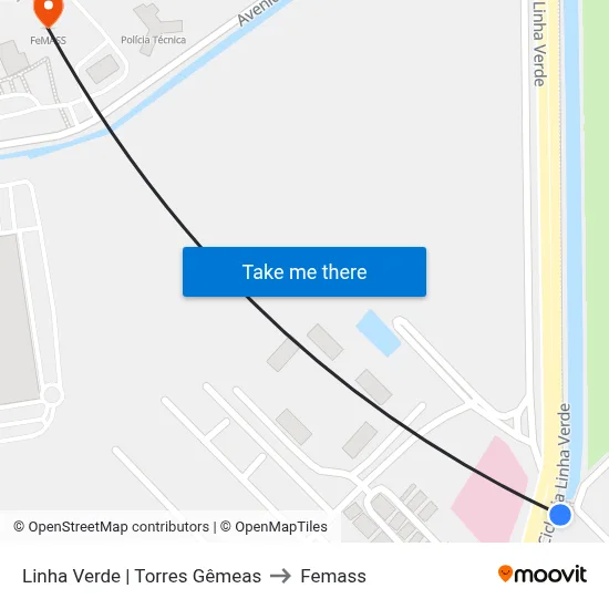 Linha Verde | Torres Gêmeas to Femass map