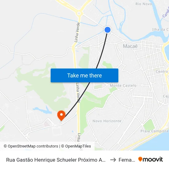 Rua Gastão Henrique Schueler Próximo Ao 402 to Femass map