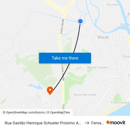 Rua Gastão Henrique Schueler Próximo Ao 638 to Femass map