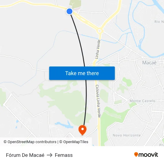 Fórum De Macaé to Femass map