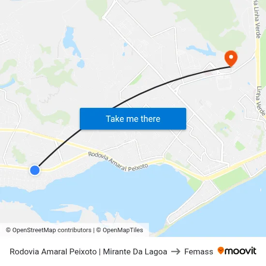 Rodovia Amaral Peixoto | Mirante Da Lagoa to Femass map