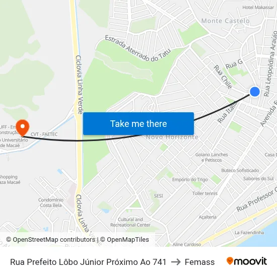 Rua Prefeito Lôbo Júnior Próximo Ao 741 to Femass map