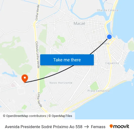 Avenida Presidente Sodré Próximo Ao 558 to Femass map