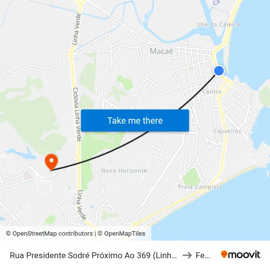 Rua Presidente Sodré Próximo Ao 369 (Linhas Intermunicipais) to Femass map